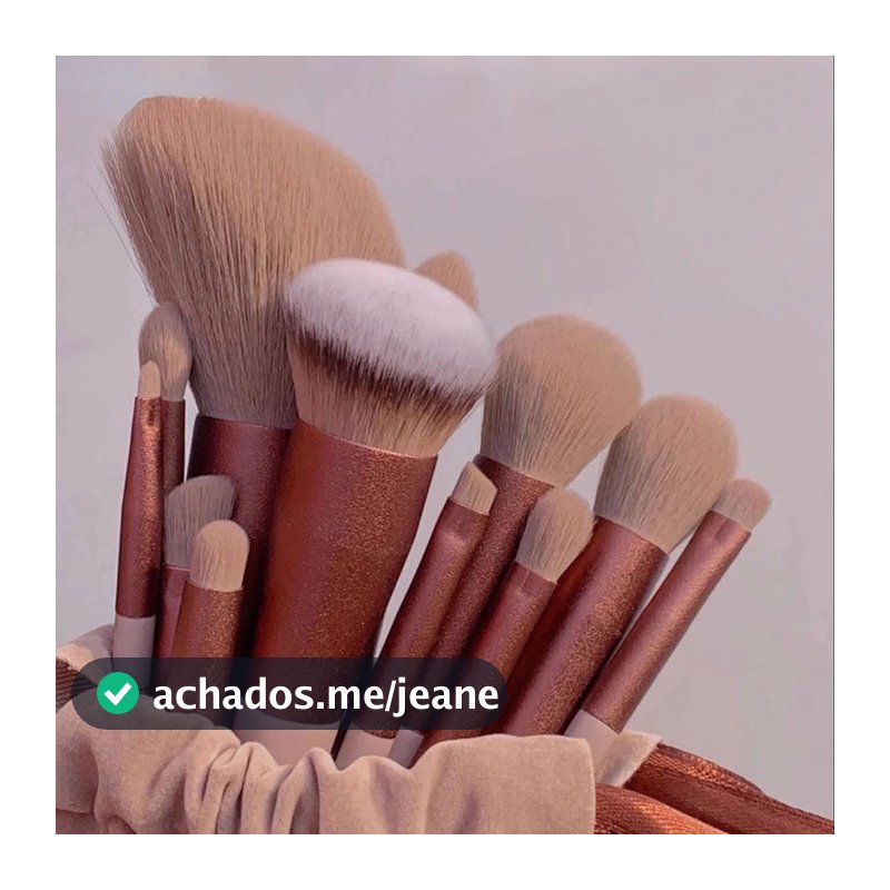 Kit 13 Pcs Pincéis De Maquiagem Profissionais Kabuki Contour