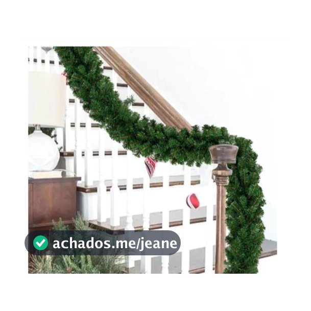 Festão Aramado Galhos Verde Crua Enfeite de Natal Rattan Decoração Natalina Ambientes Diversos