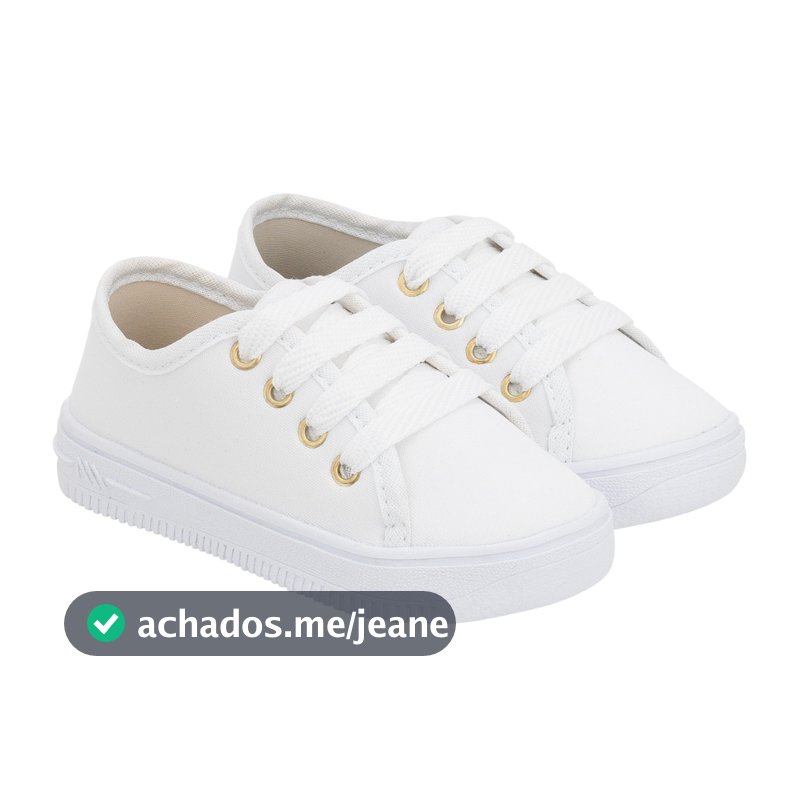 Tênis Infantil Casual Super Conforto Leve Escola Menino Menina Unissex Promoção Oferta Branco
