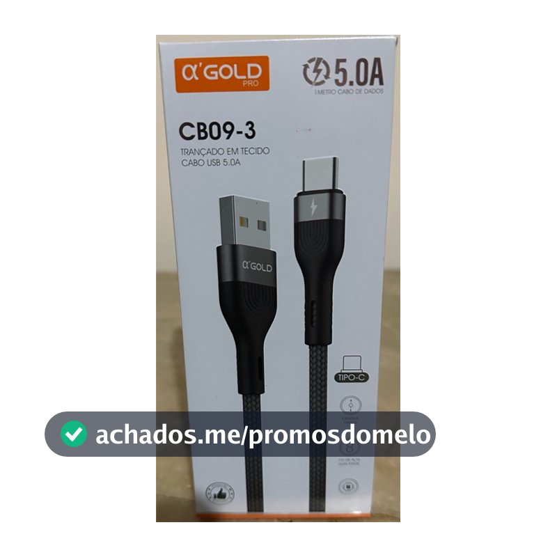 Cabo Usb Tipo C Turbo Power 5A Android Carregamento Rapido Celulares