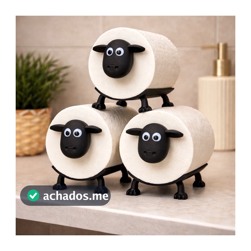 Suporte Porta Papel Higiênico Banheiro Decorativo Animais Ovelha Sapo Cachorro Organizador De Rolos Criativo