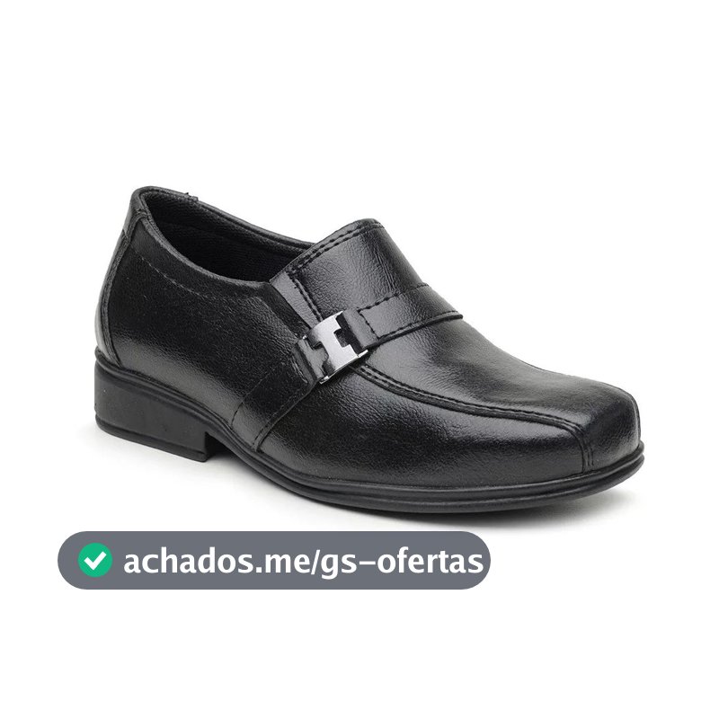 Sapato Social Infantil Masculino Meninos Confortável Preto Fivela Do 21 ao 36