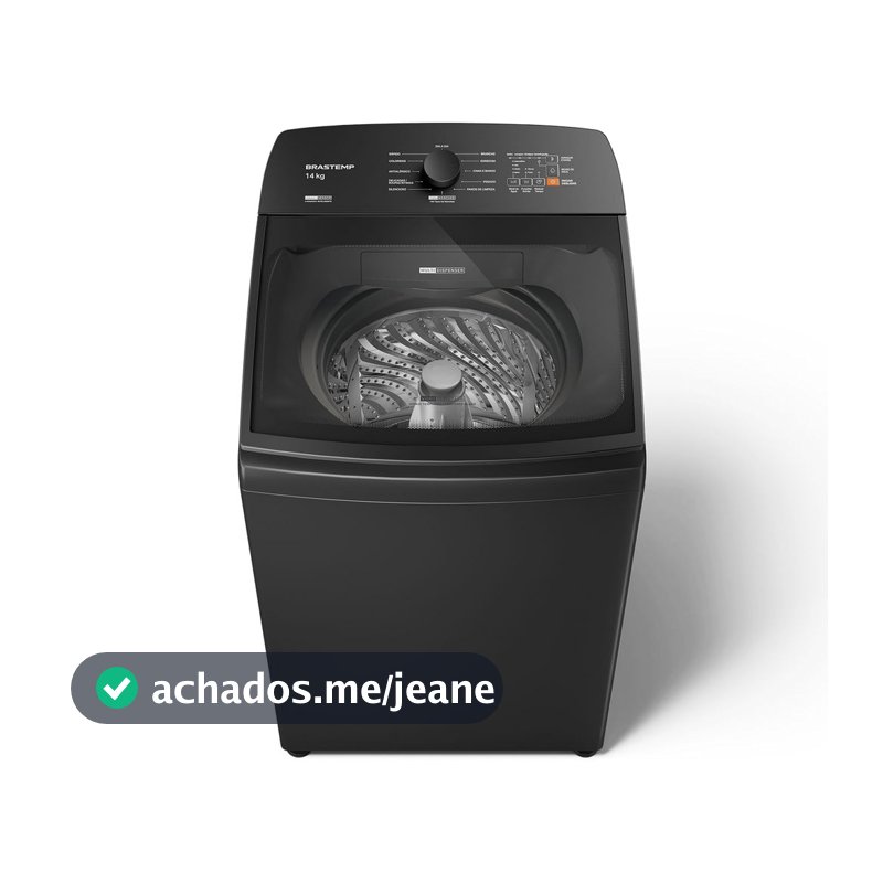 Máquina de Lavar Cinza Platinum Brastemp 14kg com Smart Sensor e Função Reduzir Tempo - BWJ14A9