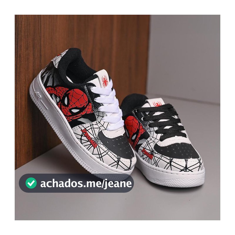 TENIS INFANTIL HOMEM ARANHA LANÇAMENTO TENDÊNCIA ESCOLAR DIA A DIA CASUAL