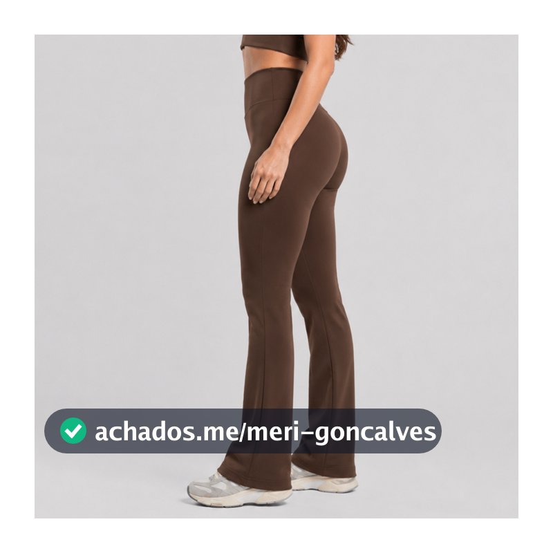 Calça Bailarina Legging Flare Reta Feminina Cintura Alta Sem Transparência Academia Fitness
