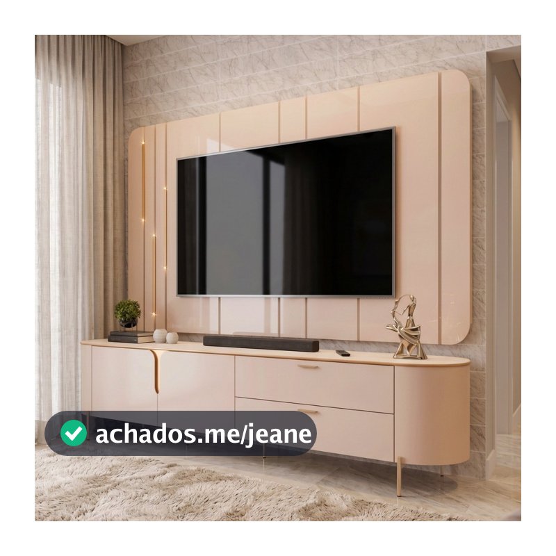 Rack Para Sala com Painel Para TV 75 Pol Dion D05 Off White - Lyam Decor