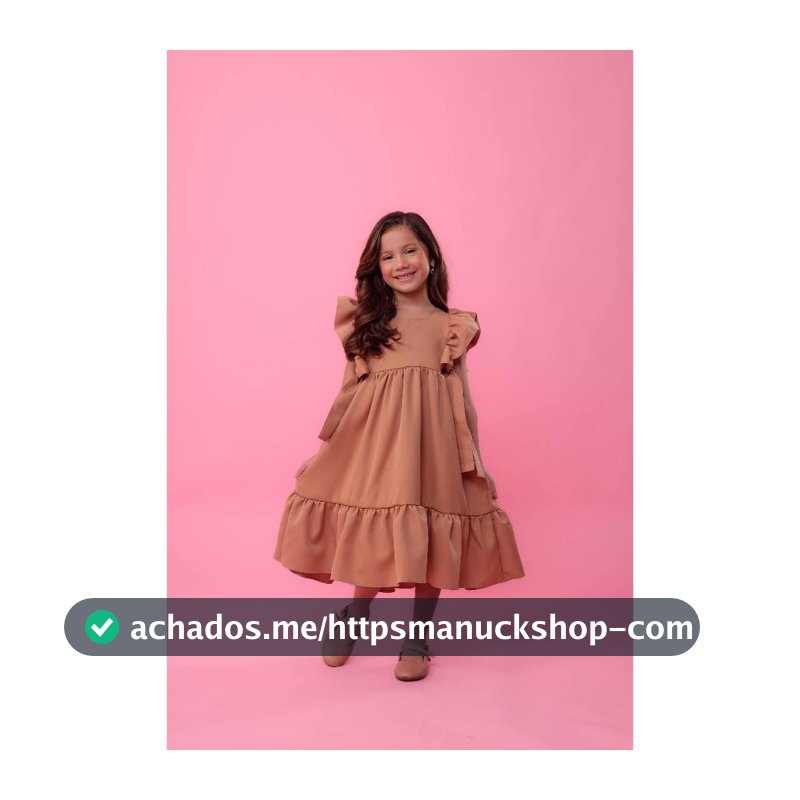 Vestido Infantil Nude Alfaiataria Premium