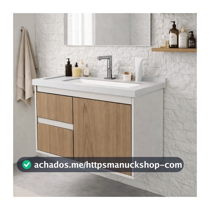 Gabinete Armario de Banheiro 100% MDF - Strato 60cm