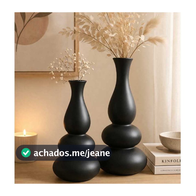 Vaso Decorativo Dupla Bela em Cerâmica
