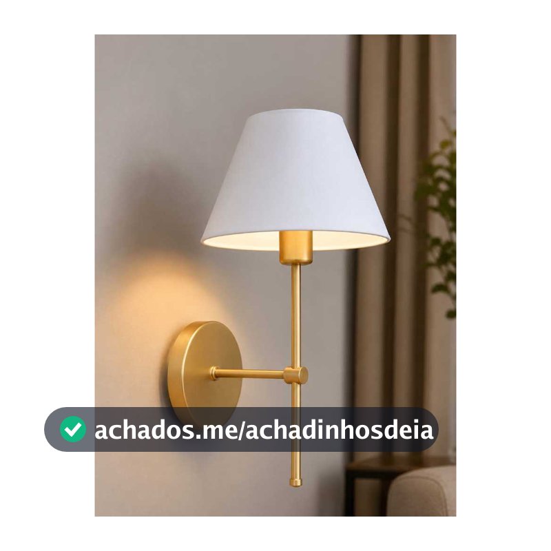 Arandela Luminária Luna LED E27 Moderna Quarto Cabeceira Sala Decorativa