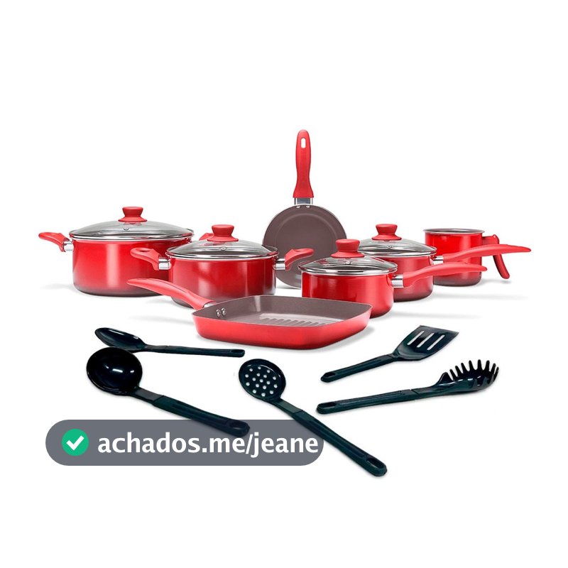 Jogo de Panelas Brinox Revestimento Cerâmic Life Easy 12 Peças