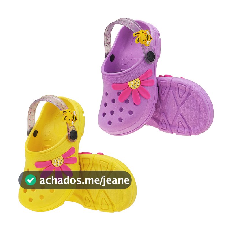 Sandália Menina Infantil Babuche Abelha Flor Glitter Kidstep