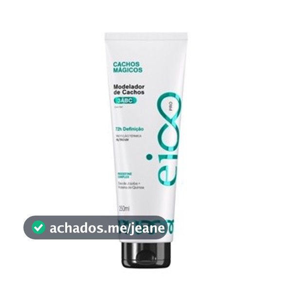 Eico Professional Leave-in Creme Tratamento Modelador de Cachos Mágicos Proteção Térmica Filtro UV 250ml Cacheados 3ABC