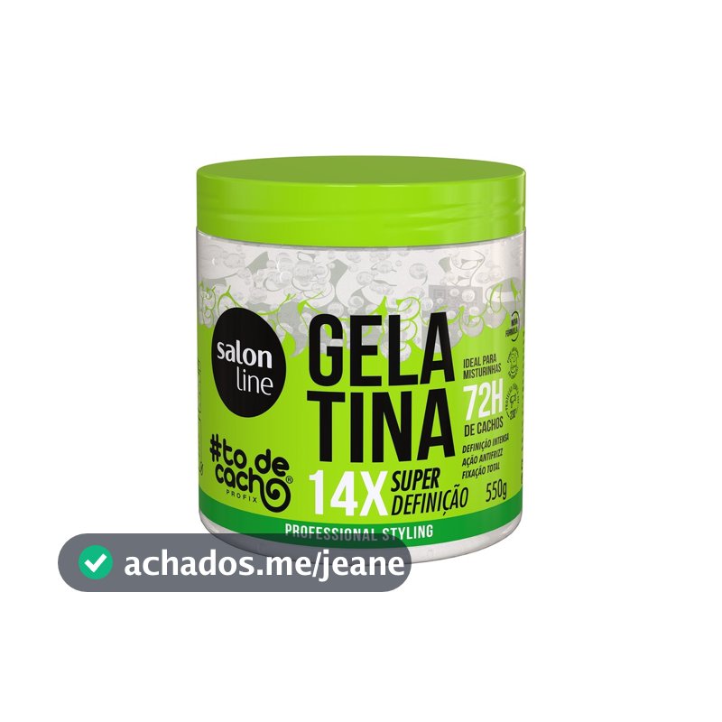 Gelatina #todecacho Super Definição Salon Line 550g