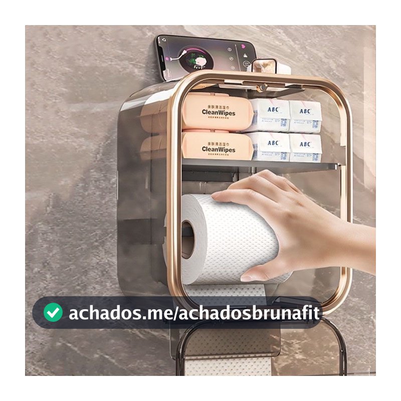 Caixa para Banheiro armazenamento papel higiênico e organizador de produtos