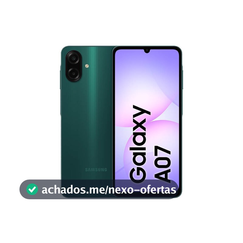 Celular Samsung Galaxy A07 128GB, 4GB, Câmera 50MP, Tela 6.7", Proteção IP54, Processador 6nm