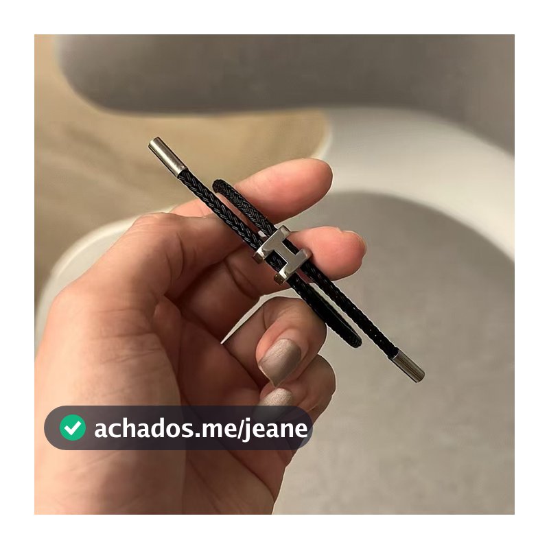Pulseira De Fio De Aço Em Forma De H Joias De Luxo Leves De Titânio Para Homens E Mulheres , Tamanho Ajustável