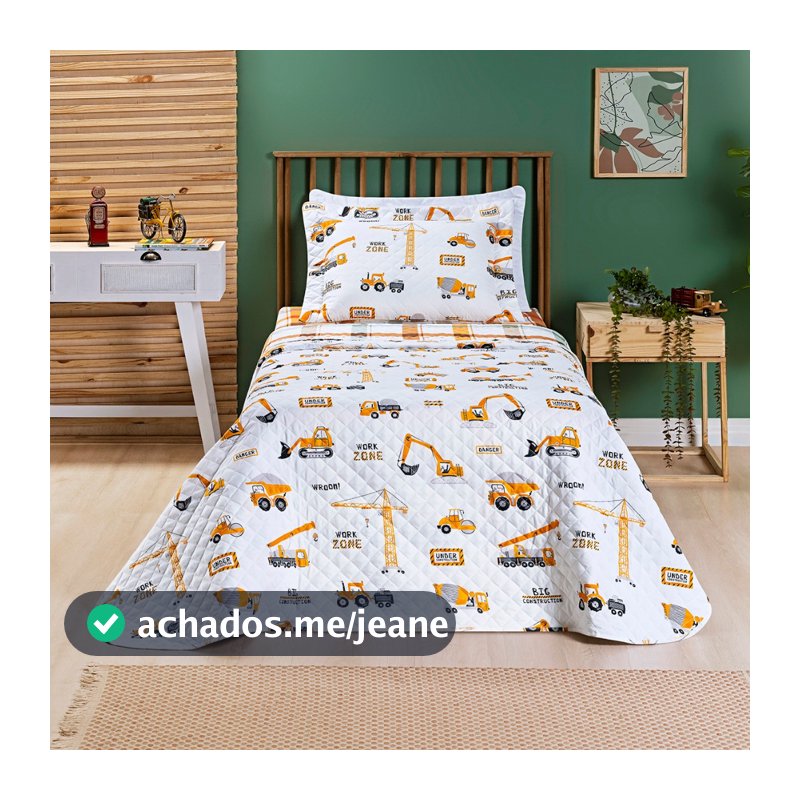 Kit Cobre Leito Dupla Face Tutti Kids 02 Peças | Estampas Infantil - Colcha Solteiro Menino e Menina
