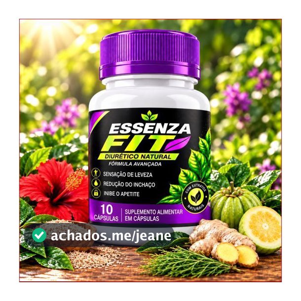 Essenza Fit 10 Cápsulas Fórmula com Psyllium Chá Verde Hibisco e Cavalinha