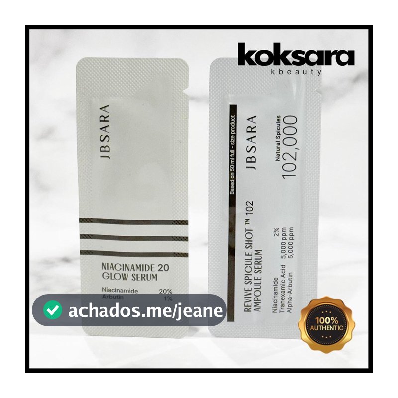 JBSARA Revive Spicule Shot 102 Ampoule Serum 1g + Niacinamide 20 glow Serum 1g