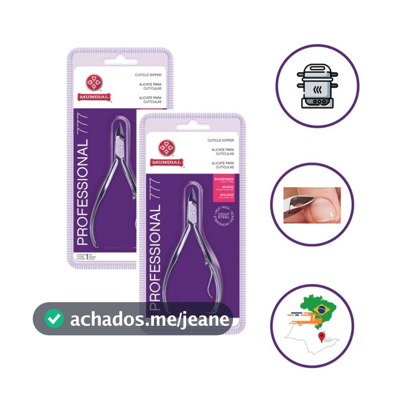 2 Kits Alicates de Cutícula 777 Profissional Mundial