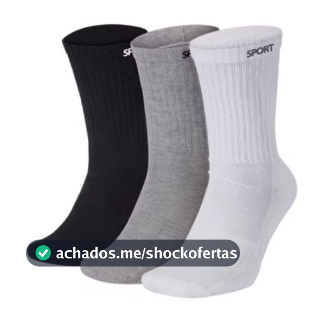 Kit ate 24 Pares Meias masculina SPORT Algodão cano alto/longo
