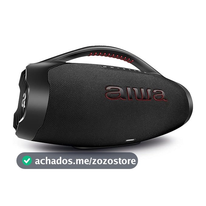Caixa De Som Boombox Aiwa AWS-BBS-01B 200w IP66 30hs Bateria