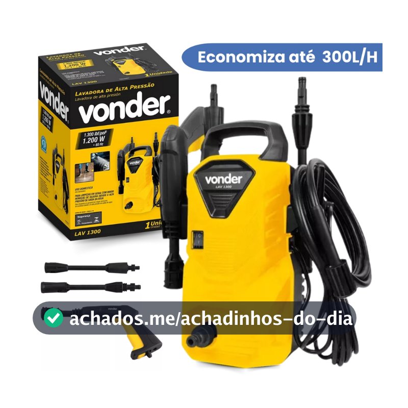Lavadora De Alta Pressão Lav1300 Libras Vonder 1.300lbf