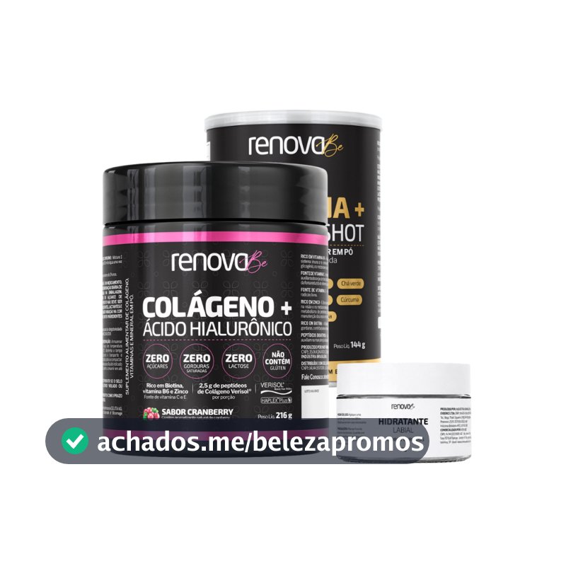 Colágeno Verisol e Creatina Monohidratada Renova Be