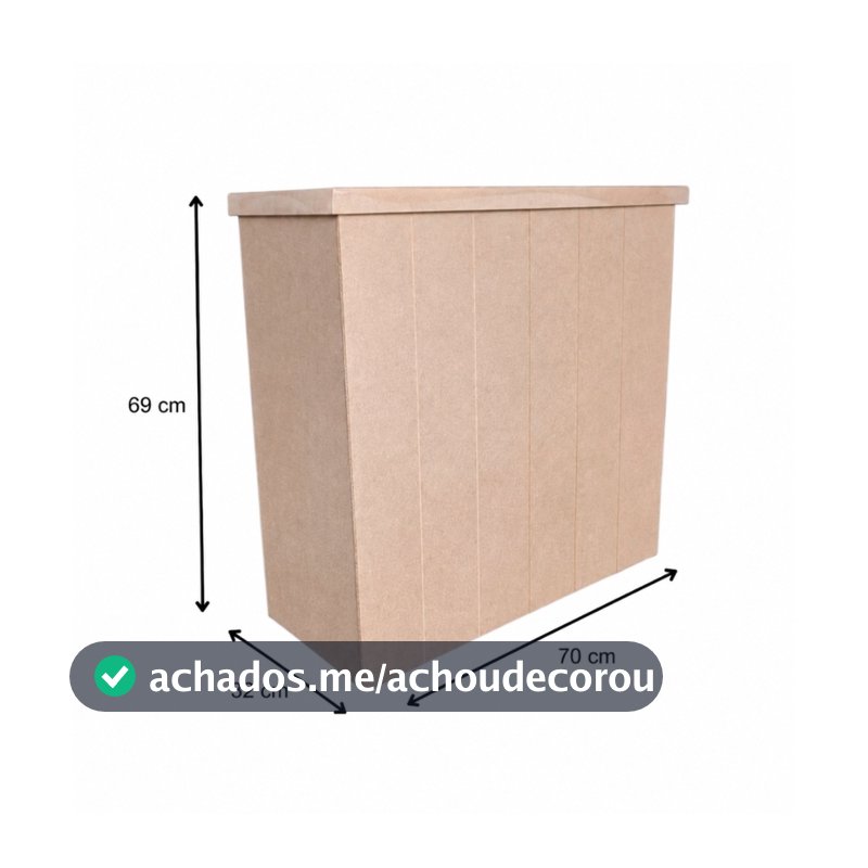 mesa ripada bomb e cômoda fake de madeira MDF para decoração de festa ou mesinha de quarto