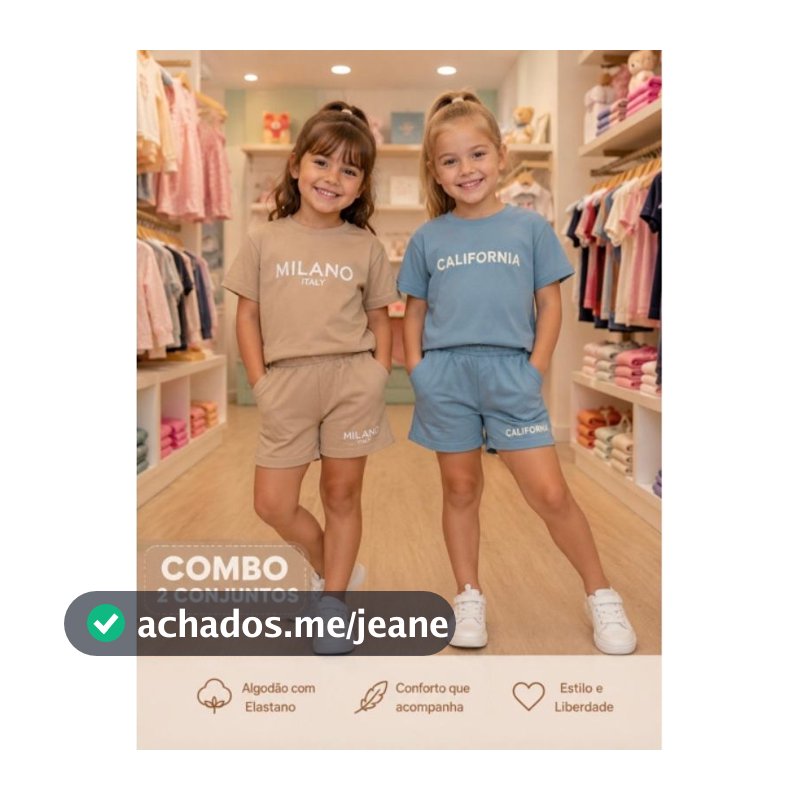 COMBO 2 CONJUNTOS MOLETINHO FEMININO PARA SUA PRINCESA TAMANHOS  4,6,8
