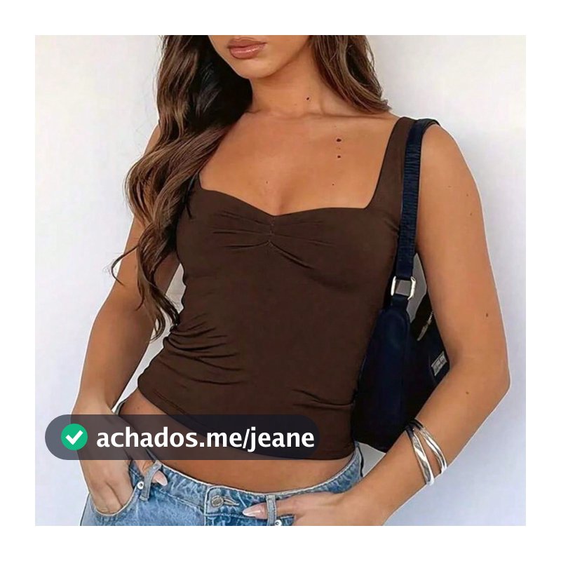 Blusa Cropped em Suplex Feminina  Básica Justa e Confortável Look Casual Estiloso Simples