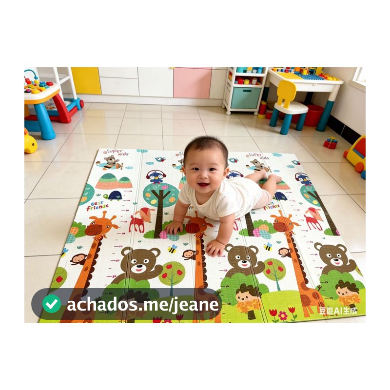 Tapete Bebê Tapete tatame infantil  XPE Emborrachado 7mm180x120 200x180cm  Antiderrapante | À Prova d'Água e Dobrável em