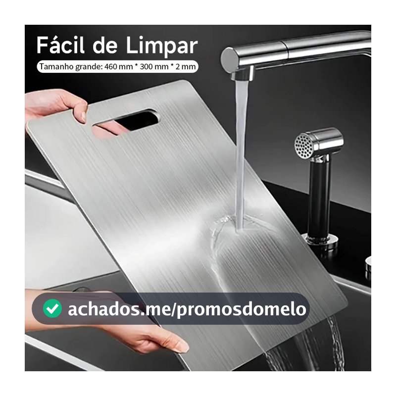 Tábua De Corte 304 Aço Inoxidável Antibacteriana À Prova De Mofo 46 cm tábua de cozinha