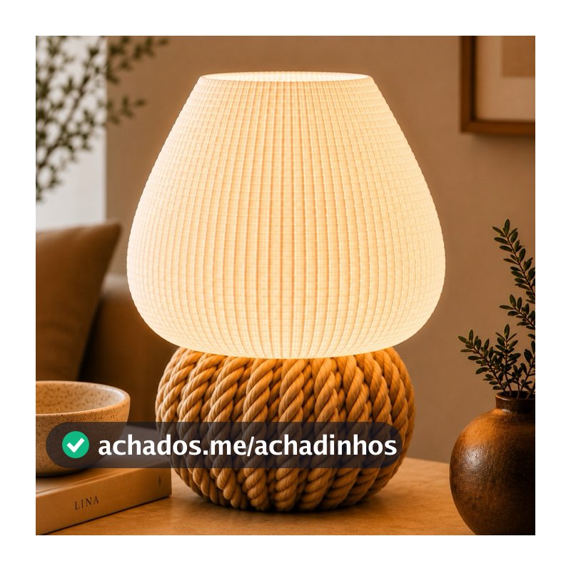 Luminária Varanasi |    Abajur de Mesa Moderno LED Decoração Sala Quarto Escritório