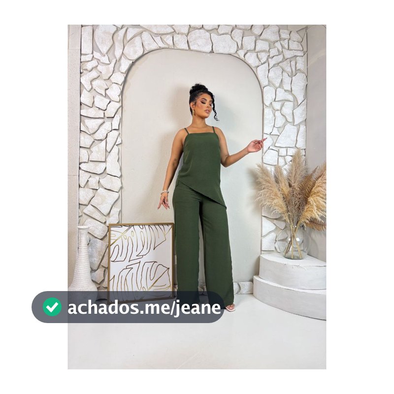 conjunto de calça pantalona cimetrico