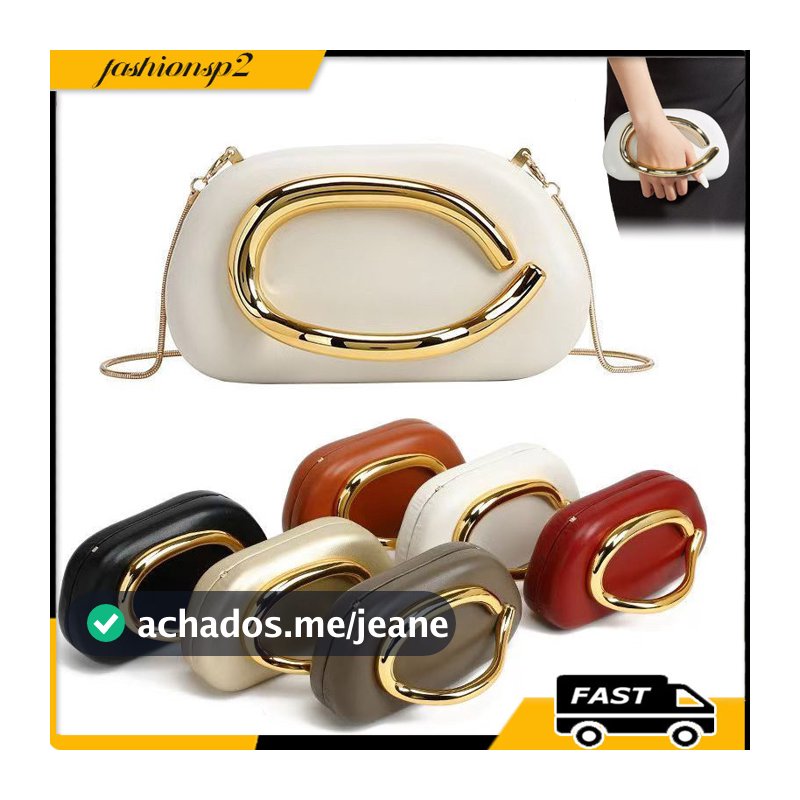 2026 Bolsa Feminina Clutch Bolsa De Noite De Luxo Com Alça De Ombro Em Corrente Metálica