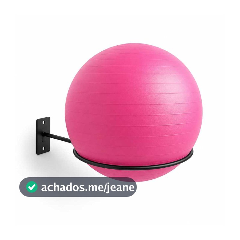 Suporte Bola Pilates ou Suiça + Parafuso e Buchas Aço Reforçado