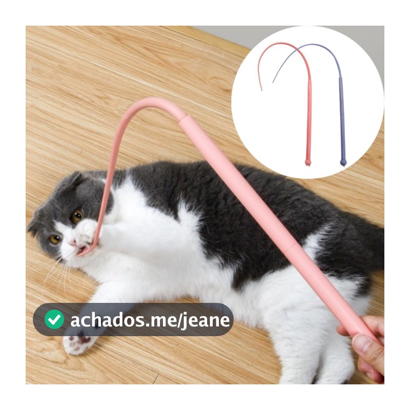 Brinquedo Varinha Interativa Longa De Silicone Simula Cauda De Rato Bastão Engraçado Provocação Para Gatos LR-0317