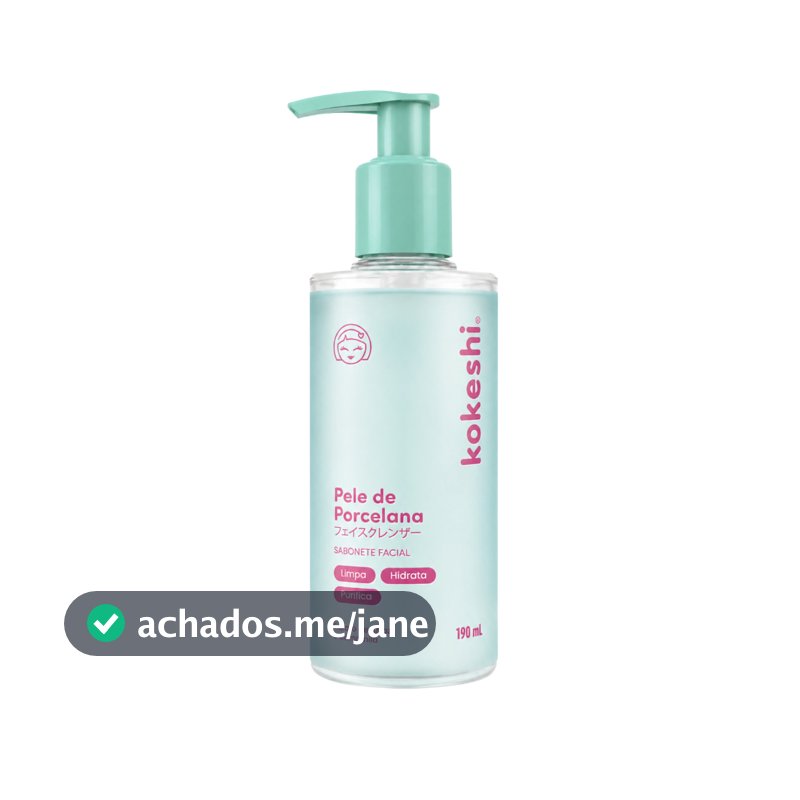 Sabonete Facial em Gel Pele de Porcelana 190ml Kokeshi