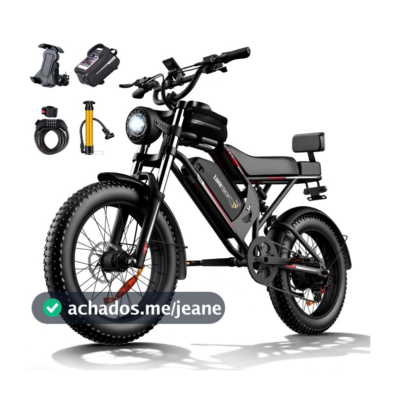 1000W Bicicleta Elétrica Honeywhale K6S com Aro 20,15.6Ah e Freios Hidráulicos