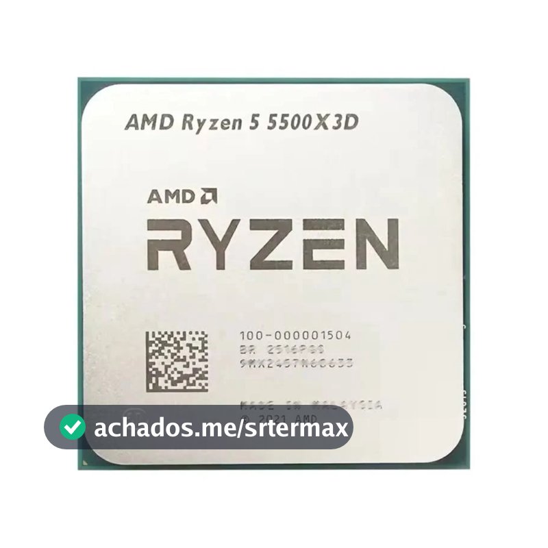 AMD Ryzen 5 5500X3D, 4.0GHz Max Turbo, Cache 96MB, AM4, (Novo S/Box)