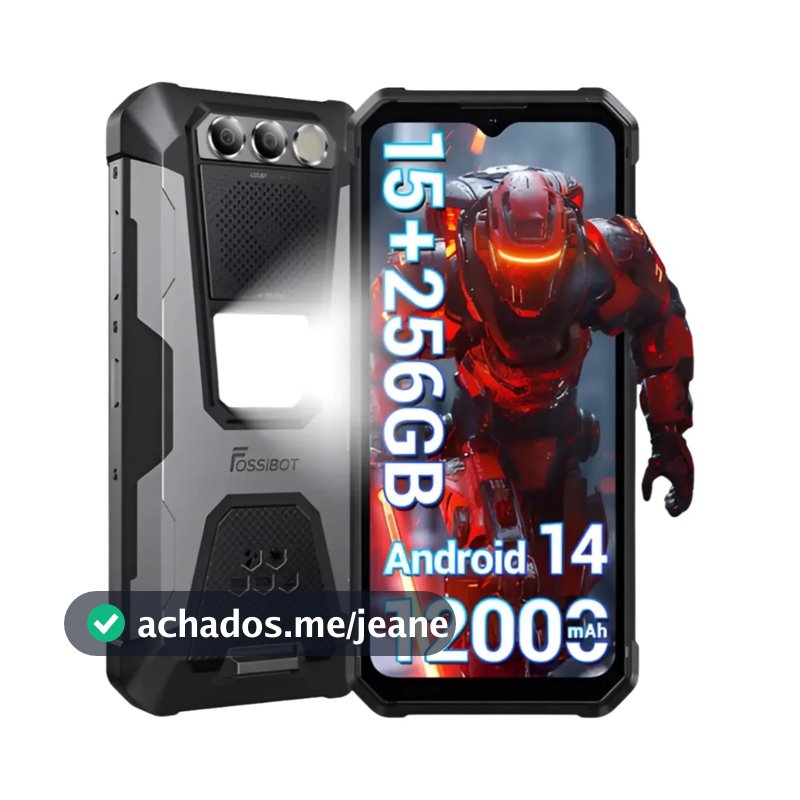 FOSSIBOT F106 PRO 12000mAh 15/256GB SMARTPHONE ROBUSTO PARA ATIVIDADES EXTREMAS - DUAL SIM NFC