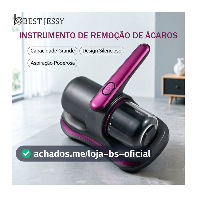 Aspirador Removedor de Ácaros Colchão Sofá Elétrico Esterilizador UV 5V 100W Potência Portátil