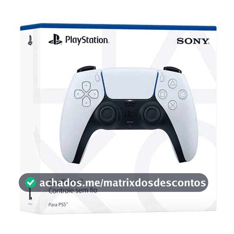 Controle Sem Fio Sony DualSense Para PlayStation 5 Branco