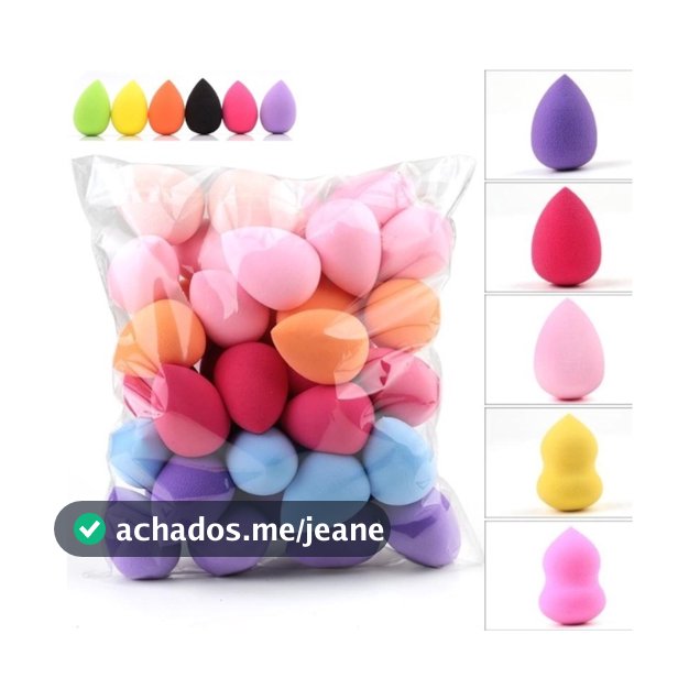 Kit de 6/12/24 Esponjas de Maquiagem - Perfeitas para Base, Corretivo e Contorno, Cores Vibrantes e Ecológicas