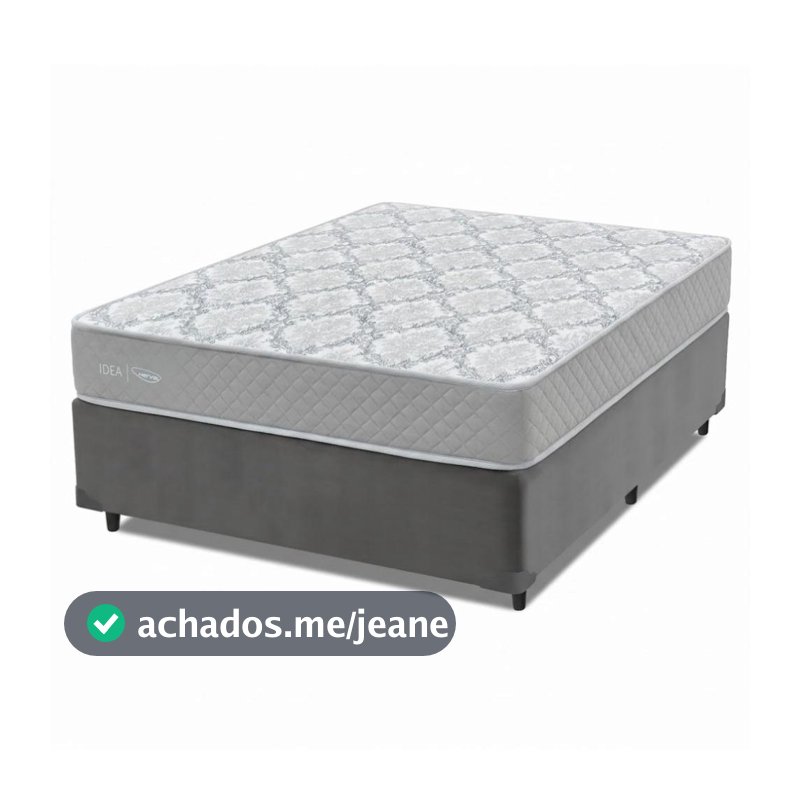 Cama Box Casal Double Face 100% D33 Edén 138x188x55cm Herval até - Suporta até 100kg por pessoa
