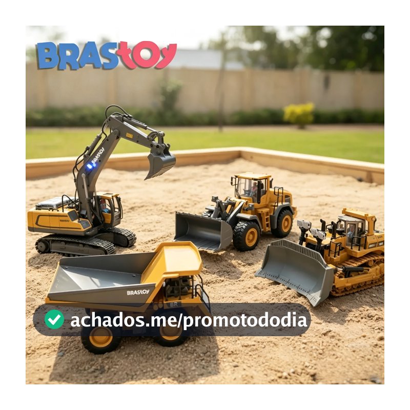 Brastoy Brinquedo Máquina Escavadeira Recarregável Com Controle...