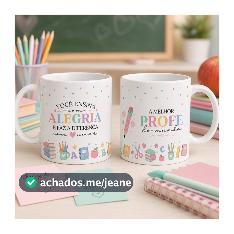 Caneca Personalizada Dia dos Professores – Presente para Melhor Professora
