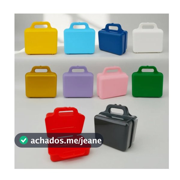 Kit 20 Maletinhas Plásticas Mini para Lembrancinha Infantil  Festa, Escola, Massinha e Brindes